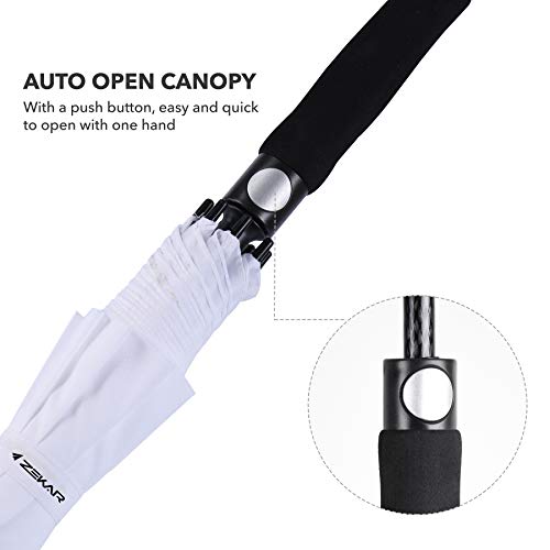 Zekar 54/62/68 Inch Windproof Large Golf Umbrella, Oversized Double Canopy Vented Waterproof Stick Umbrellas Automatic Open For Men Women, Including Wooden Handle Version #TOP3