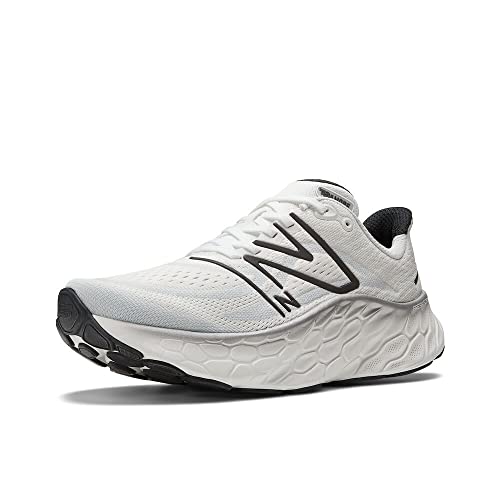 New Balance Fresh Foam X More v4, Sneaker Hombre, Blanco Negro Metálico Negro, 43 EU