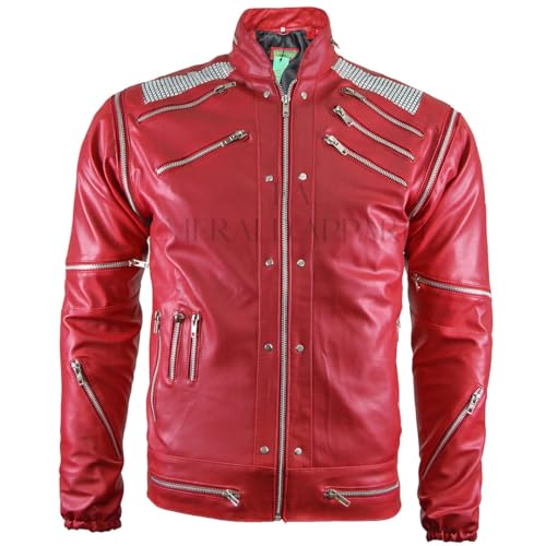Bea-It Jacket, Red Song Bea-It Red Faux Leather Jacket, Zipper Jacket