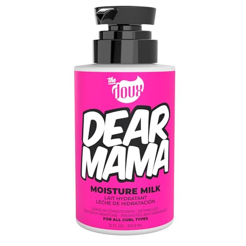The Doux DEAR MAMA Moisture Milk – Leave In Conditioner for Curly Hair with Aloe & Pineapple – Curl Refresher, Detangler & Deep Conditioner for Natural Hair Care