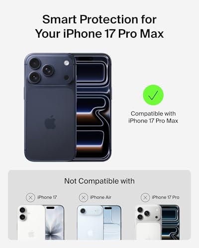 Image of Belkin for iPhone 17 Pro Max Case, Grip, MagSafe Compatible w /Anti-Scratch & Anti-Yellowing Coating, Touch Sensitive Camera Control - Military Grade, Anti-Slip, Magnetic, Shockproof, Protective | Navy