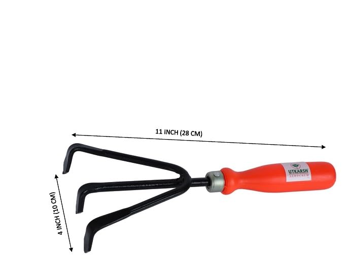 Utkarsh Garden Pruner Cutters, Gloves, Big & Small Hand Trowels, i Weeder, Cultivator, Fork for Indoor/Outdoor Gardening Tools Set for Soil | Durable Home Garden Tools Combo - Pack of 7 Tools