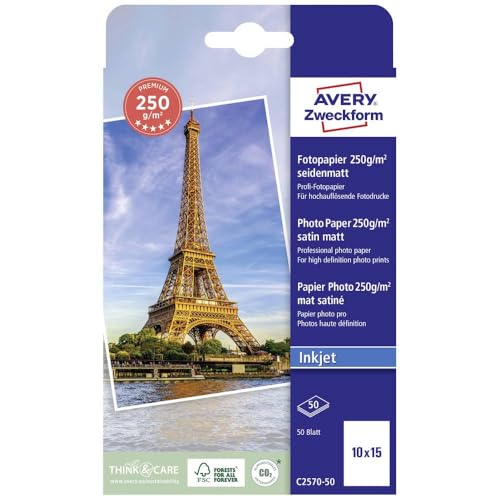 Papel Fotografico 10X15 Brother Marca AVERY Zweckform