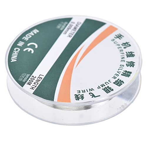 Ultrafeiner Silber-Überbrückungsdraht, Ultrafein, 200 M Länge, 0,009 Mm Durchmesser, Isolierter, Emaillierter Draht, Hochfest, Ultrafeiner, Ultrafeiner Silber-Überbrückungsdraht Für Die Reparatur von