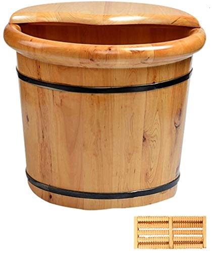Baignoire de pieds en bois massif et baril de bain de pieds traditionnel pour hydrothérapie