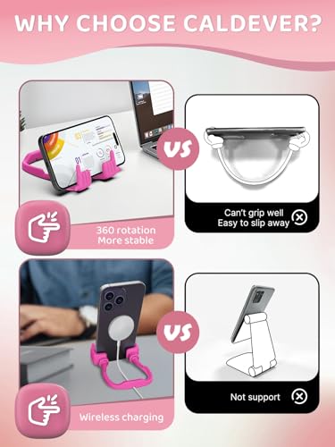 Support de téléphone rose CALDEVER idée cadeau Noël originale - 4