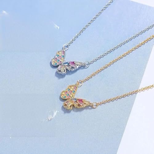 Bijoux femmes collier papillon argent zircon pendentif luxe mode 2025 - 6