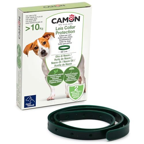 CAMON | Collare Protettivo per Cane (10kg) con Olio di Neem, 75cm, Protezione Naturale fino a 2 Mesi
