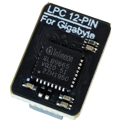 TPM 2.0 Module 12-Pin LPC Interface with infineon SLB9665 Compatible with GigaByte Motherboard