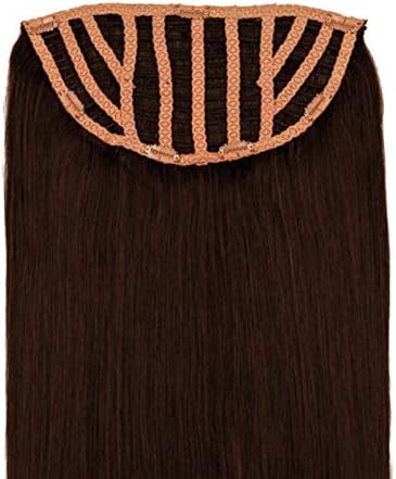 100% Human Hair piece One Piece 7 clips in Human Hair 3/4 wigs (18" 150g, 3)