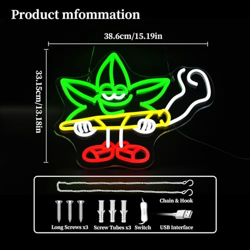 Ebdobgbs Leaf Neon Sign Led Neon Lights Neon Signs for Wall Decor Light Up Sign for Birthday Party Club Gift