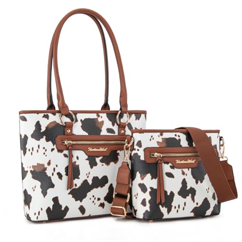 Montana West 2Pcs Handbags Sets for Women Large Tote Bags Cute Crossbody Purses - Main Image