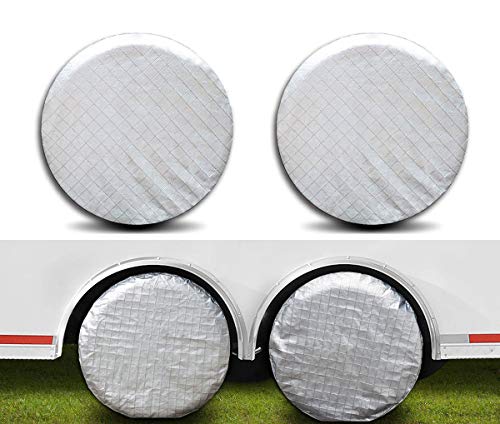 タイヤカバー タイヤ収納 タイヤ保管 タイヤ袋 収納袋 タイヤバッグ 防水 防風 防塵 耐熱 タイヤトート 自動車用カバー ミニバンタイプ用 シルバー アルミフィルム製 車サンプロテクター タイヤプロテクター 外直径 24"-26"に適用 4つセット