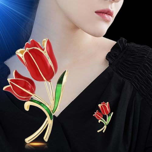 Image of Flower Brooch Pin Rhinestones Pearl Flower Brooches Floral Pin Jewelry for Women Girls