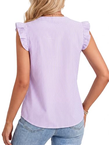 Image of Women's Dressy Striped V Neck Blouse
