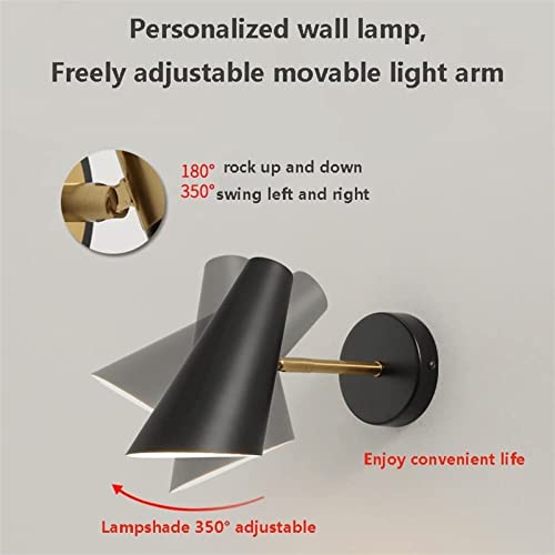Aplique de pared ajustable con enchufe e interruptor de metal para dormitorio 6