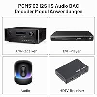 PCM5102 I2S IIS Lossless Digital Audio DAC Decoder Module AYWHP 3 PCS PCM5102 I2S IIS Schnittstellen Player Board PHAT Format mit 3,5 mm Buchse für Arduino – Ansicht 7