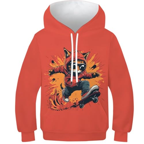 Sweat à capuche chaton 3D : le pull confort des ados actifs