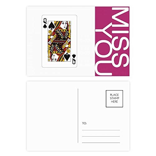 Cartes postales Dame de Pique Q DIYthinker, lot de 20 cartes de remerciement 5,7x3,8 pouces