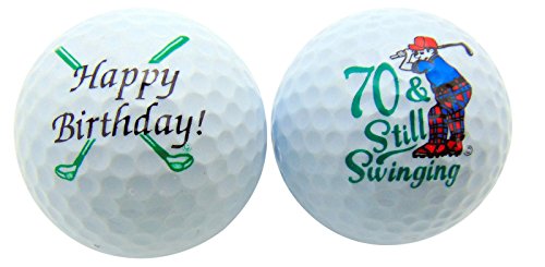 Westmon Works 70th Birthday Golf Balls Set of 2 Golf Ball Golfer Gift