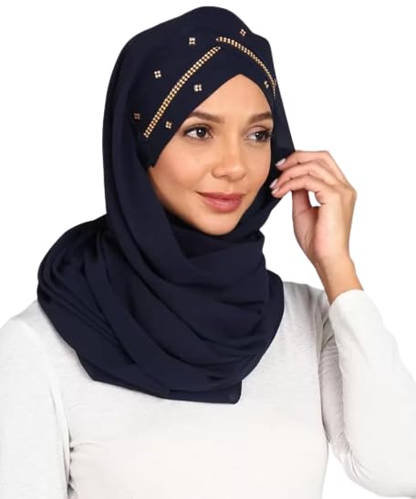 GenericHMSA Embellished Women Scarf Fancy Hijab New Chiffon Ladies Wrap for girls, ladies, women