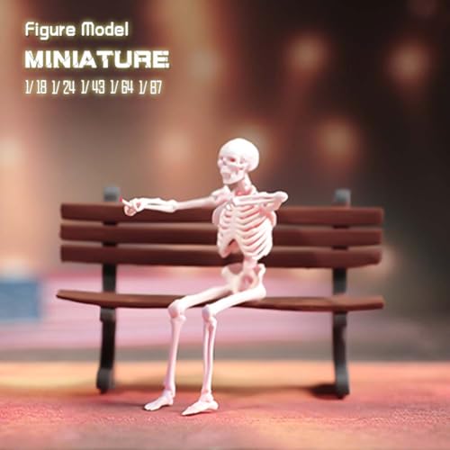 Figura esqueleto tocando guitarra 1/24 1/18 1/43 1/64 1/87 miniatura 6