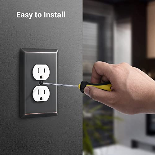 Dewenwils Duplex Outlet Wall Plate, Metal Wall Plates For Electric Outlet, Aged Bronze Switch Cover, 4-Pack #TOP3