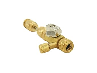 CPS TLVCS 1/4" SAE Valve Core Tool | Remover/Installer with Side Port for Vacuum Gauge Connection | Fast and Easy Valve Core Replacement