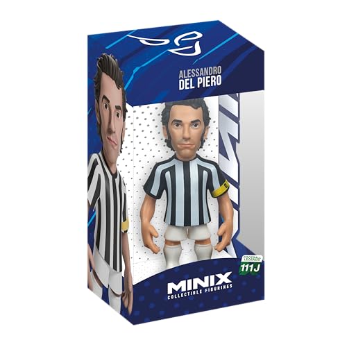 MINIX COLLECTIBLE FIGURINES Alessandro Del Piero Official 12 cm Football Stars Model – Italy Azzurri & Juventus Legend Editions – Detailed PVC Display Figure for Collectors & Fans