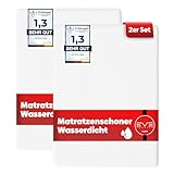 Eve Textile® 2er Set Wasserdichter Matratzenschoner Matratzenauflage 140x200 cm ÖKO-TEX 100 Inkontinenzauflage & Milbenschutz - Atmungsaktiver Matratzentopper Nässeschutz Bezug Maschinenwaschbar