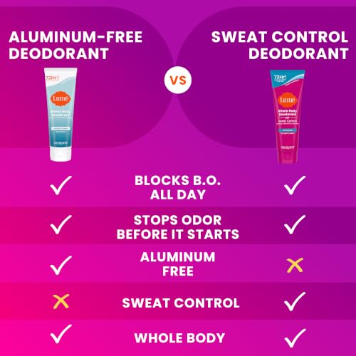 Image of Lume Whole Body Deodorant Plus Sweat Control - Smooth Cream Tube - 72 Hour Odor And Sweat Control - Baking Soda Free, Skin Loving - 3.0 ounce (Unscented)