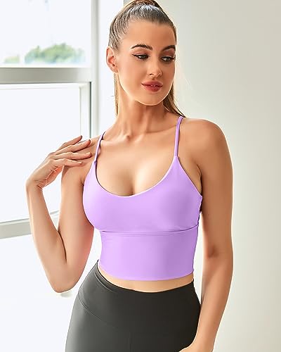 Women Longline Sports Bra Strappy Workout Crop Tank Camisole Yoga Cross Open Back Activewear Fitness Shirts #TOP1