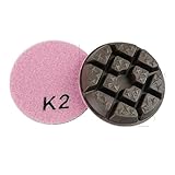 FRAMUN バフ研磨ディスク 4個 3インチ 80mm 4ステップ 研磨パッド 乾式 使用 セメント テラゾー ポリッシュ 床 リノベーション 研削 ブロック グラインダー 研削ツール (ステップ2 4個)