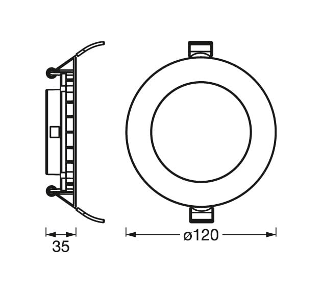 Downlight LED rond 22W 4000K éclairage efficace faible consommation - 4