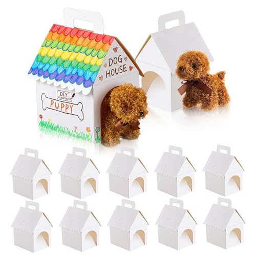 Boîte à dragées chiot DIY : lot de 12 boîtes pour décoration anniversaire enfant