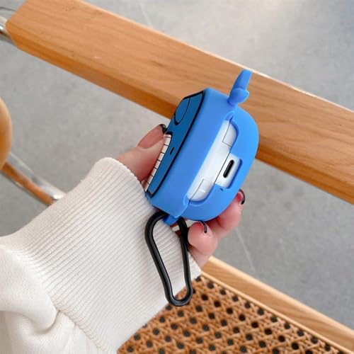 Image of Valente Silicone Case Cover for Samsung Galaxy Buds FE (2023), Buds 2 Pro (2022), Buds 2 (2021), Buds Pro (2021), and Buds Live (2020) (Blue Whale)