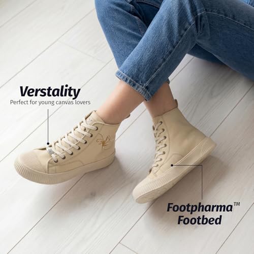 Image of YOHO Canvas CZ Sneakers for Women | Lightweight Casual Shoes | Everyday Comfort, Breathable Fit, Durable Grip Sole, Versatile Slip-On or Lace-Up Style, Trendy