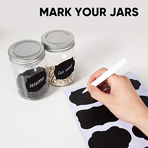 Accguan Mason Jars,Glass Jars With Lids 12 Oz,Canning Jars For Pickles And Kitchen Storage,Wide Mouth Spice Jars With Silver Lids For Honey,Caviar,Herb,Jelly,Jams,Set Of 20 #TOP2