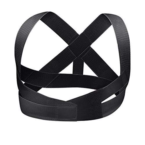 DZQUY Posture Corrector Back Straightener Practical Hunchback Brace Correction Belt Comfortable and Breathable Adjustable for Adult Men and Women,Black,L