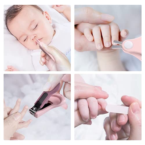 Baby-Nagelset, 4-in-1-Baby-Nagelpflege-Set mit niedlichem Etui, Baby-Nagelknipser, Schere, Nagelfeile & Pinzette, Baby-Maniküre-Set und Pediküre-Set für Neugeborene, Säuglinge, Kleinkinder – Bild 3