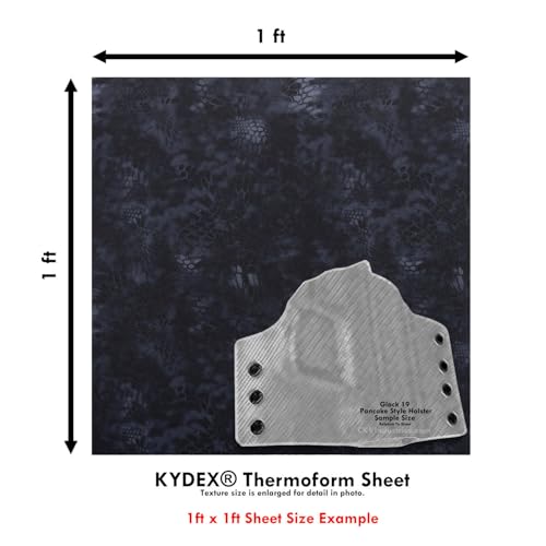 Image of KYDEX Thermoform Sheet - (P1 Texture) - (Infused Print) - (12in x 12in) - (Kryptek - Typhon - Micro) - (1 Sheet) - (for Holster Making & Hobby) - (USA Made)