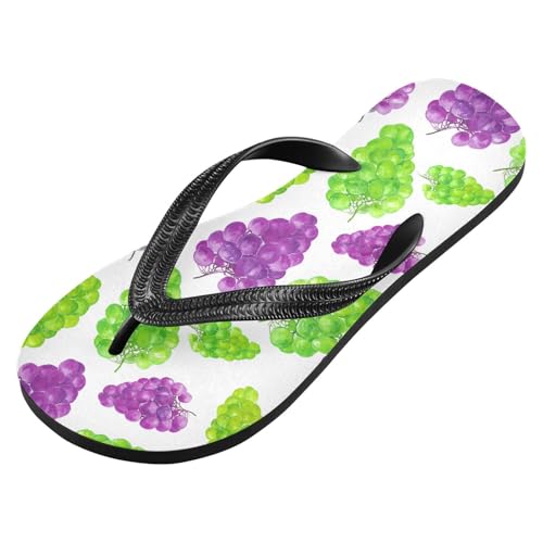 Purple Grape Bunches Flip Flops for Beach Thong Sandals Anti-slip Lightweight Flat Slippers for Summer Outdoor Travel2