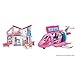 Barbie Mobilier La Maison à Malibu Repliable pour poupées, Deux étages et Plus de 15 Accessoires & Mobilier l'Avion de Rêve pour poupées, avec mobilier, rangements et Plus de 15 Accessoires
