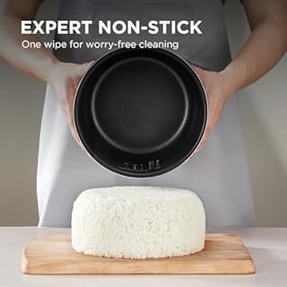 Midea Rice Cooker With Steamer,10 cup, 5 Litre, 11 Multicook Functions, LED display, Warmer, 24-Hr Delay Timer, Fuzzy Logic,Non-Stick Removable Inner Pot (Black)