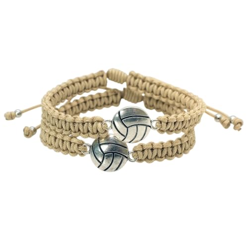 Pulsera de voleibol tejida con correa ajustable para llevar la pasión de la pista a la calle