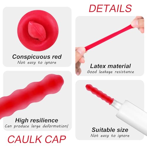 Image of Caulk Cap Caulk Saver Caulk Saver Caps Tube Caps Caulking Tube Sealing Caps for Sealing and Preserving (40)