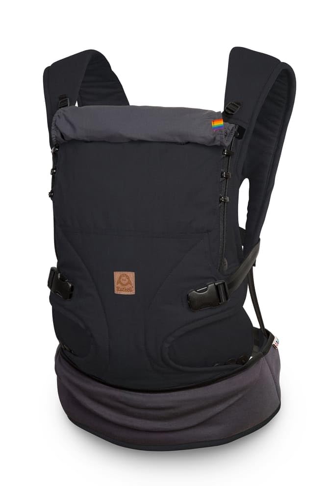 Ruckeli Basic Slim Babytrage | Fullbuckle | 50/56-98 cm (Black Superior)