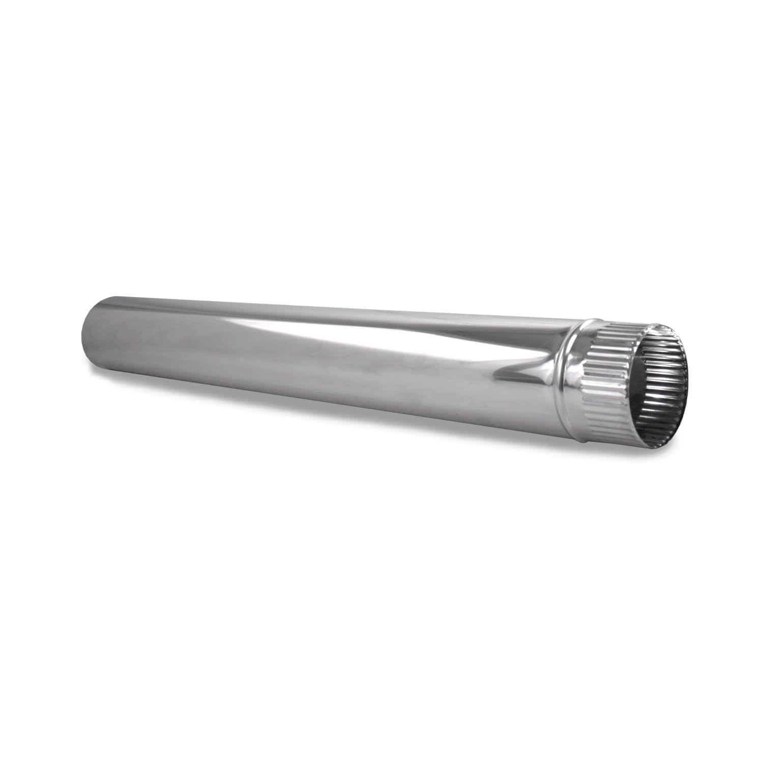Tubo Chimenea 300mm Acero Inoxidable 1m Estufa Leña Resistente Altas Temperaturas Corrosion y Oxidacion - Conducto Inox Ventilación Profesional
