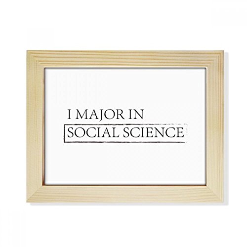 Marco de fotos de madera de ciencia social 6x8 pulgadas un regalo ideal de escritorio 2