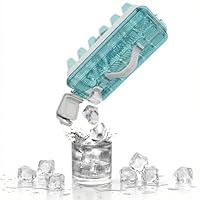 ICEBREAKER NORDIC Push & Twist Eiswürfelform mit Deckel (18 Eiswürfel) | Eiswürfelbehälter für Gefrierschrank | No-Touch Eiswürfelbereiter - Auslaufsicherer, platzsparender Eiswürfelmacher
